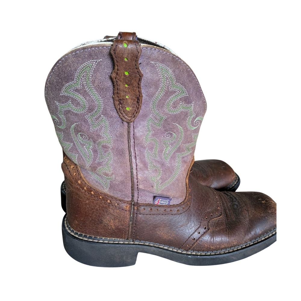 Justin Gypsy Cowboy Boots Women 9 Western Cowgirl Boho Embroidered Festival
